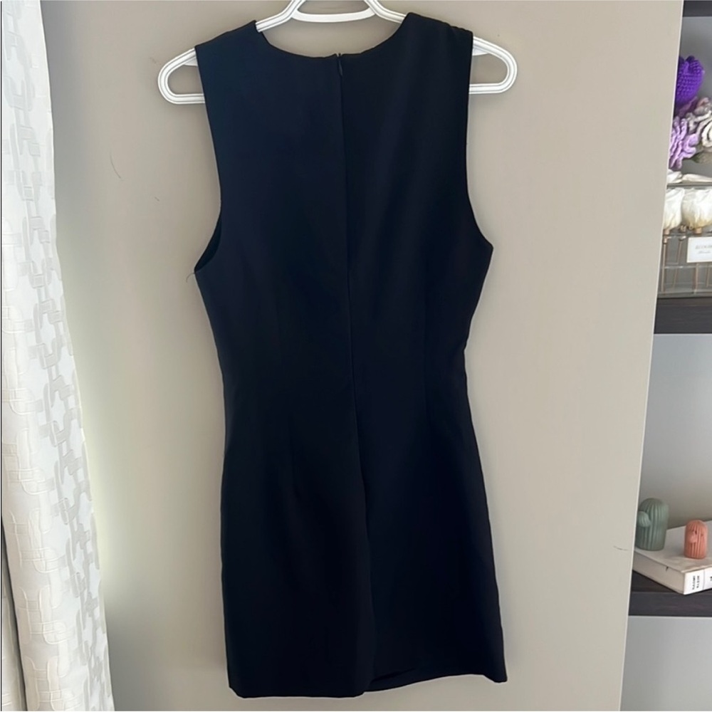 ZARA RUCHED BLACK DRESS - Picture 4 of 5